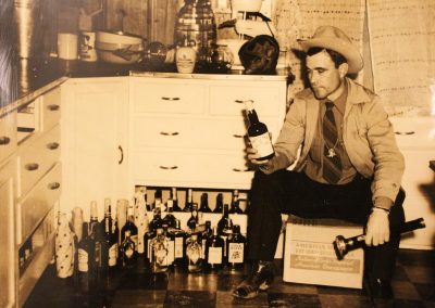 Former Sheriff Amos G Ward pictured after discovering bootlegged alcohol